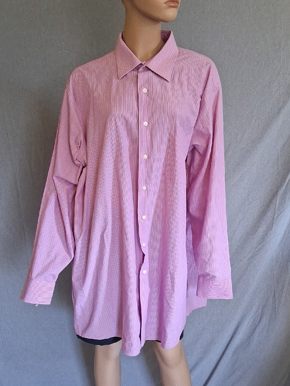 Geoffrey Beene Pink Striped Men's Dress Shirt